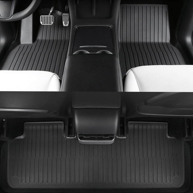 6pcs /Set For Tesla Model 3 Double Layer TPE Injection Car Foot Mats Interior Accessories - Seat Accessories by PMC TechLife | Online Shopping South Africa | PMC TechLife | Buy Now Pay Later Mobicred
