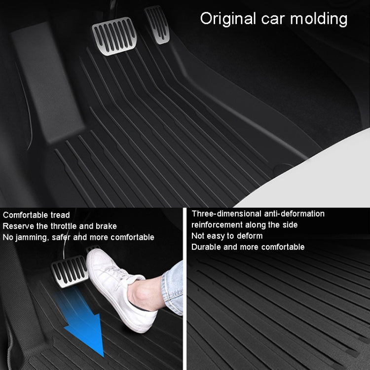 3pcs /Set For Tesla Model 3 TPE Injection Car Foot Mats Interior Accessories - Seat Accessories by PMC TechLife | Online Shopping South Africa | PMC TechLife | Buy Now Pay Later Mobicred