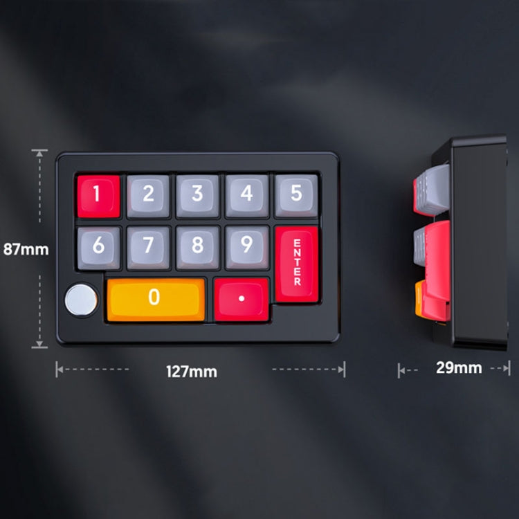 MKESPN 13 Keys RGB Multi-Function Macro Programming Mechanical Keypad Wired With Knob Keyboard(Black) - Mini Keyboard by MKESPN | Online Shopping South Africa | PMC TechLife | Buy Now Pay Later Mobicred