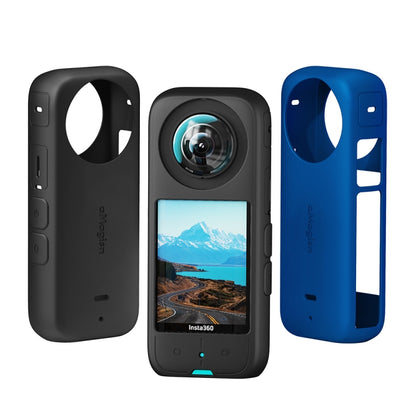 For Insta360 X3 AMagisn Body Silicone Protective Cover, Style: Body Case (Blue) - Case & Bags by aMagisn | Online Shopping South Africa | PMC Jewellery | Buy Now Pay Later Mobicred