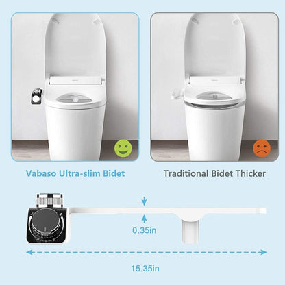 Bidet Toilet Seat Attachment With Hot & Cold Double Nozzle Personal Hygiene 3/8 For Europe - Toilet Accessories by PMC Jewellery | Online Shopping South Africa | PMC Jewellery