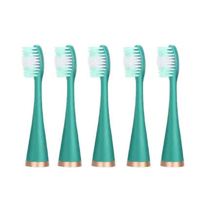 Electric Dental Scaler Accessories Replacement Head, Color: 5pcs Toothbrush Head Green - Replacement Brush Heads by PMC Jewellery | Online Shopping South Africa | PMC Jewellery