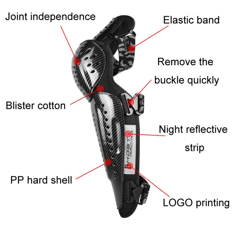 GHOST RACING Motorcycle Protective Gear Off-road Racing Knee Pads Elbow Pads(For Summer) - free shipping - PMC TechLife - Order now!