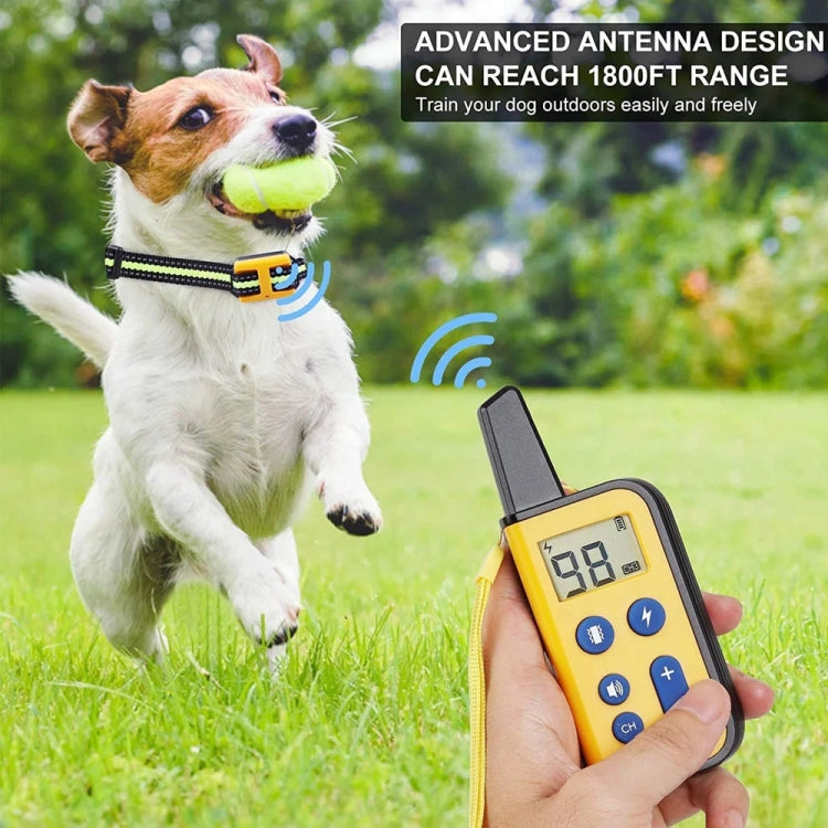 800m Remote Control Dog Trainer Stop Barker Electrical Shock Vibration Pet Collar(Black) - Training Aids by PMC TechLife | Online Shopping South Africa | PMC TechLife | Buy Now Pay Later Mobicred