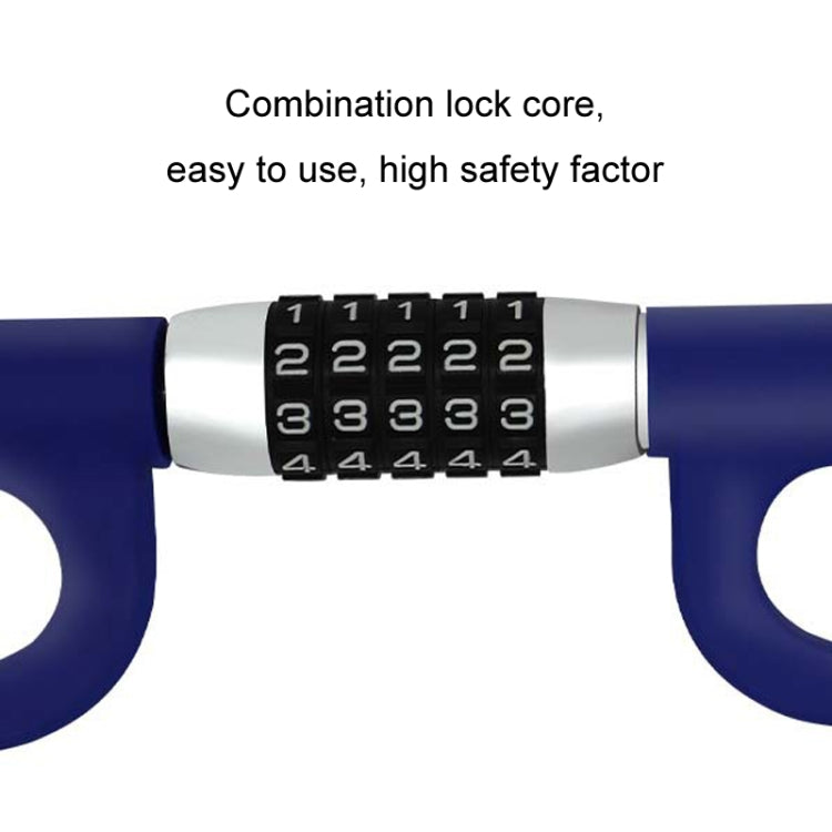 Car Anti-Theft Steering Wheel Retractable Adjustable Code Lock(Blue) - Steering Wheel Locks by PMC TechLife | Online Shopping South Africa | PMC TechLife | Buy Now Pay Later Mobicred