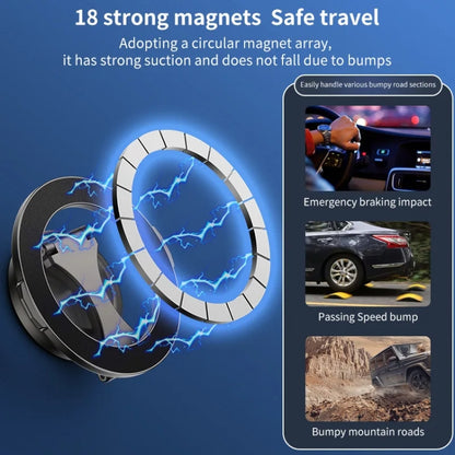 Car Magsafe Magnetic Folding Navigation Phone Holder(Silver) - Car Holders by PMC Jewellery | Online Shopping South Africa | PMC Jewellery | Buy Now Pay Later Mobicred