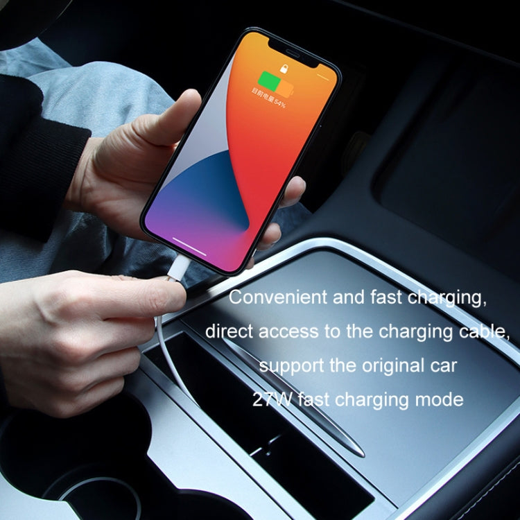 For Tesla Model 3/Y Mobile Phone Storage Box(Black) - Stowing Tidying by PMC TechLife | Online Shopping South Africa | PMC TechLife | Buy Now Pay Later Mobicred