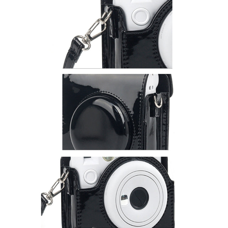 For Polaroid/FUJIFILM Instax Mini12 Mirror Camera Protective Bag(Black) - Leather Bag by PMC TechLife | Online Shopping South Africa | PMC TechLife | Buy Now Pay Later Mobicred