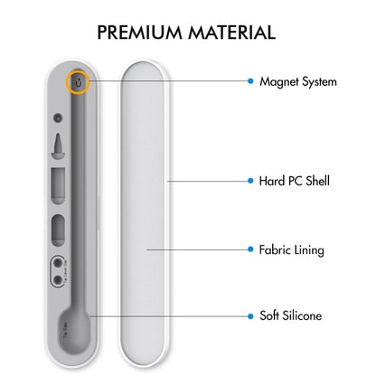 AahStyle PT121 For Apple Pencil 1 / 2 Magnetic Storage Convenient Pen Box(White) - Pencil Accessories by AahStyle | Online Shopping South Africa | PMC Jewellery | Buy Now Pay Later Mobicred