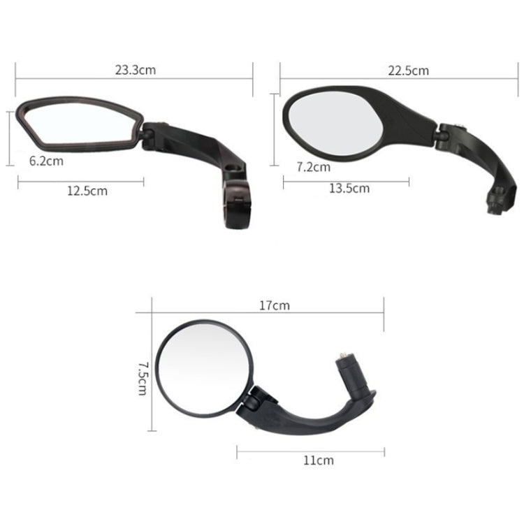 Motorcycle Wide View Rear View Mirror Bicycle Reflector, Color: Ellipse Left - Side Mirrors by PMC TechLife | Online Shopping South Africa | PMC TechLife | Buy Now Pay Later Mobicred