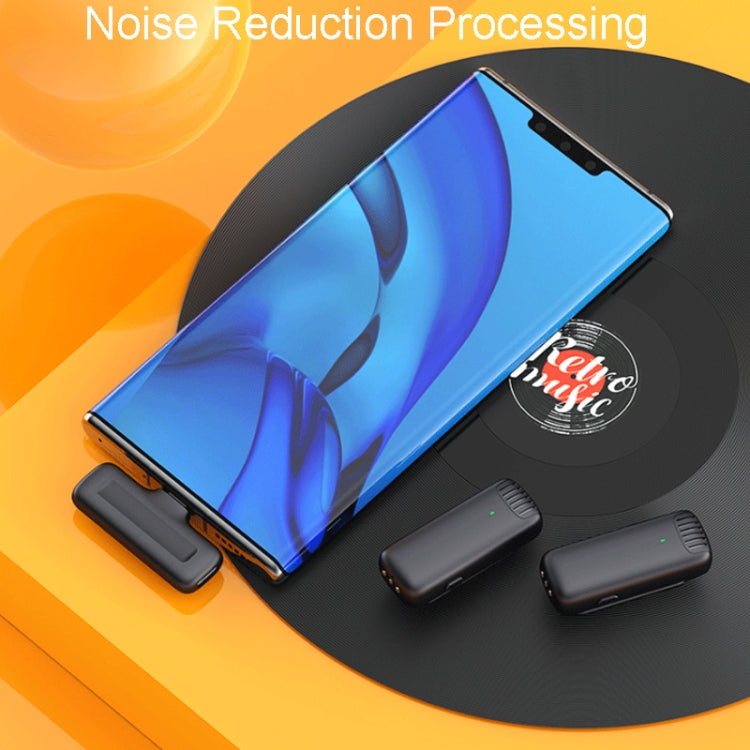 One To Two Outdoor Recording Lavalier Microphone Noise Canceling Wireless Mic For Live Streaming, Interface: 8 Pin - Microphone by PMC TechLife | Online Shopping South Africa | PMC TechLife | Buy Now Pay Later Mobicred