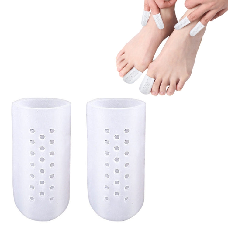 1pair Breathable Perforated Toe Protectors Anti Wear Sleeves, Size: S(Transparent) - Corrector by PMC Jewellery | Online Shopping South Africa | PMC Jewellery