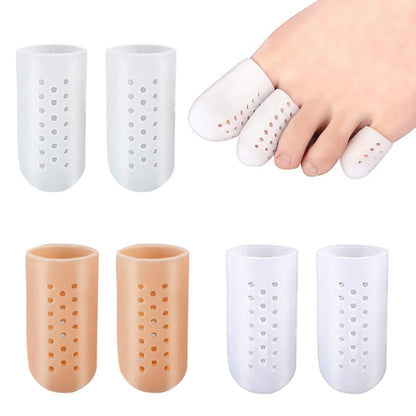 1pair Breathable Perforated Toe Protectors Anti Wear Sleeves, Size: L(White) - Corrector by PMC Jewellery | Online Shopping South Africa | PMC Jewellery