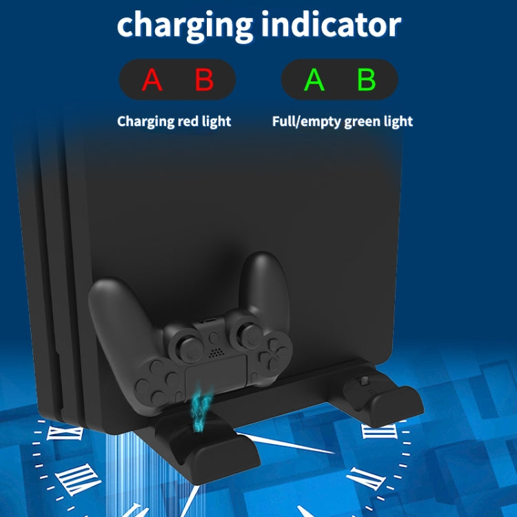 For PS4/PS4 Pro/PS4 Slim Host iplay Dual-seat Charging Multi-function Cooling Base Storage Bracket(Black) - Holder by iplay | Online Shopping South Africa | PMC Jewellery | Buy Now Pay Later Mobicred