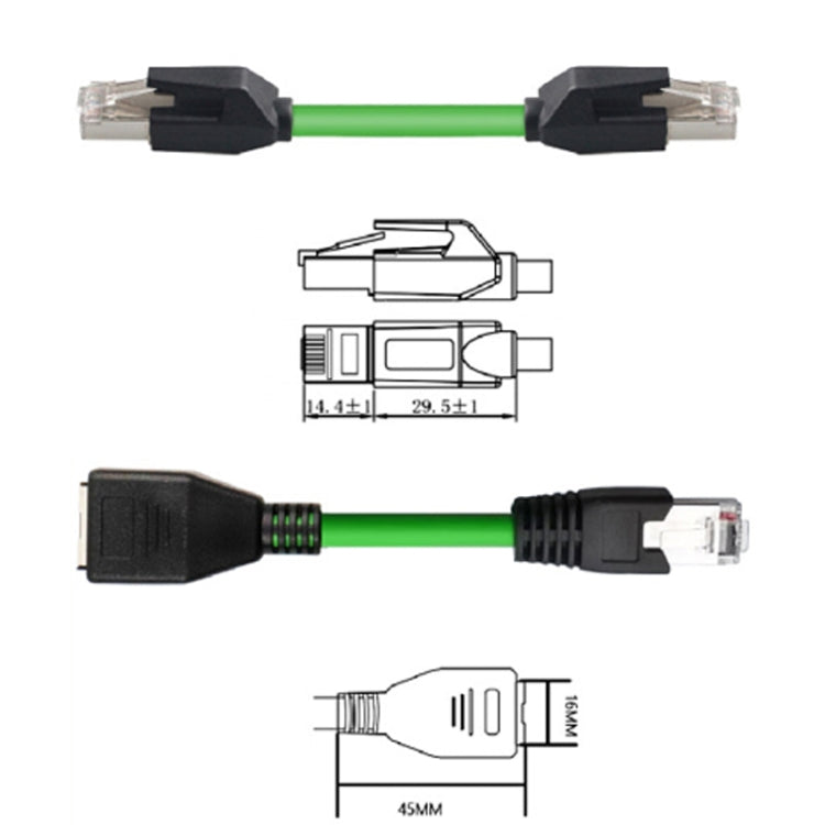 2m CAT6 Double Shielded Gigabit Industrial Cable Vibration-Resistant And Highly Flexible Drag Chain Cable - Lan Cable and Tools by PMC TechLife | Online Shopping South Africa | PMC TechLife