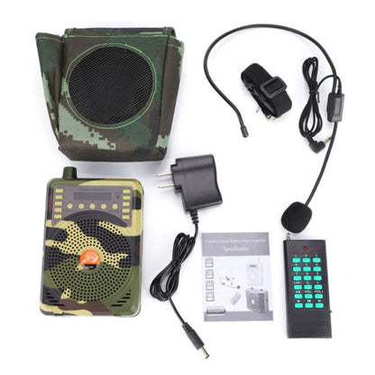 48W Wireless Bluetooth Voice Amplifier with Remote Control Supports USB/TF Card Playback EU Plug(Camouflage) - Midrange Speaker & Frequency Divider by PMC Jewellery | Online Shopping South Africa | PMC Jewellery