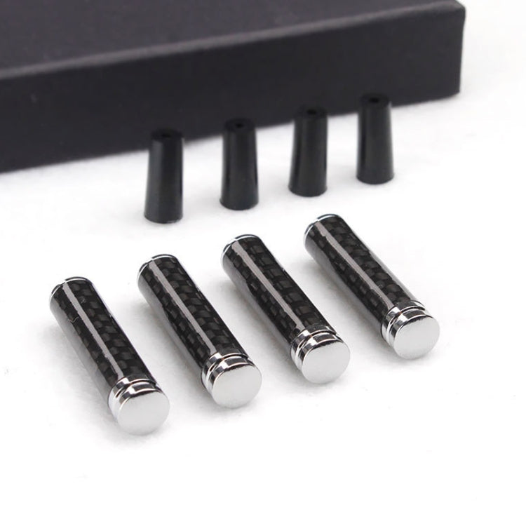 4pcs/set Carbon Fiber Door Interior Deadbolt Trim Cover - Others by PMC TechLife | Online Shopping South Africa | PMC TechLife | Buy Now Pay Later Mobicred