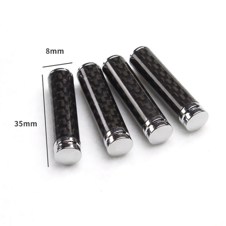 4pcs/set Carbon Fiber Door Interior Deadbolt Trim Cover - Others by PMC TechLife | Online Shopping South Africa | PMC TechLife | Buy Now Pay Later Mobicred