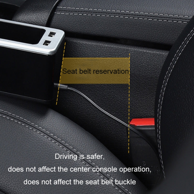 Car Seat Gap Storage Box with 2 USB Charging Port, Color: Co-pilot Silver - Stowing Tidying by PMC TechLife | Online Shopping South Africa | PMC TechLife | Buy Now Pay Later Mobicred