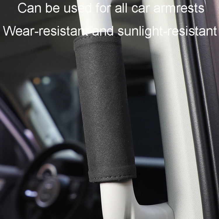 1pair Car Door Handle Decorative Anti-Scratch Cover Car Slippery Leather Inner Door Handle Protective Cover(Brown) - Car Interior Mouldings by PMC TechLife | Online Shopping South Africa | PMC TechLife | Buy Now Pay Later Mobicred