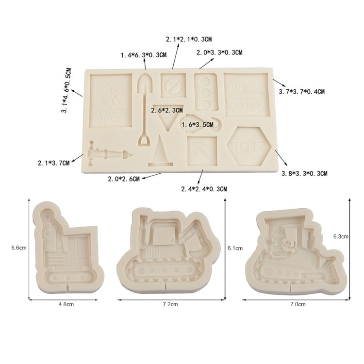 Cartoon Construction Site Tools Engineering Car Cake Decoration Molds, Specification: MK-3056 (Light Gray) - Food Molds by PMC Jewellery | Online Shopping South Africa | PMC Jewellery