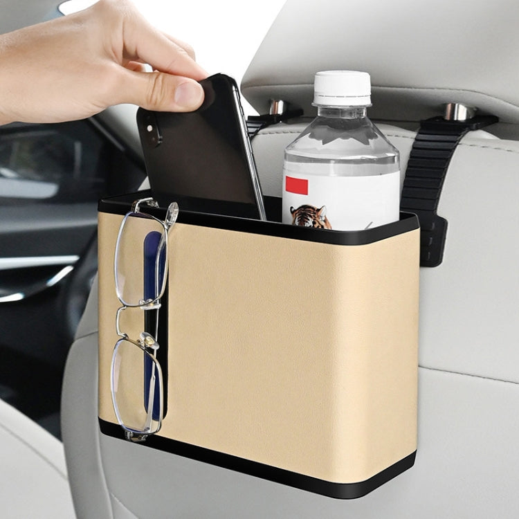 Car Seat Back Hanging Tissue Storage Box(Beige) - Stowing Tidying by PMC TechLife | Online Shopping South Africa | PMC TechLife | Buy Now Pay Later Mobicred