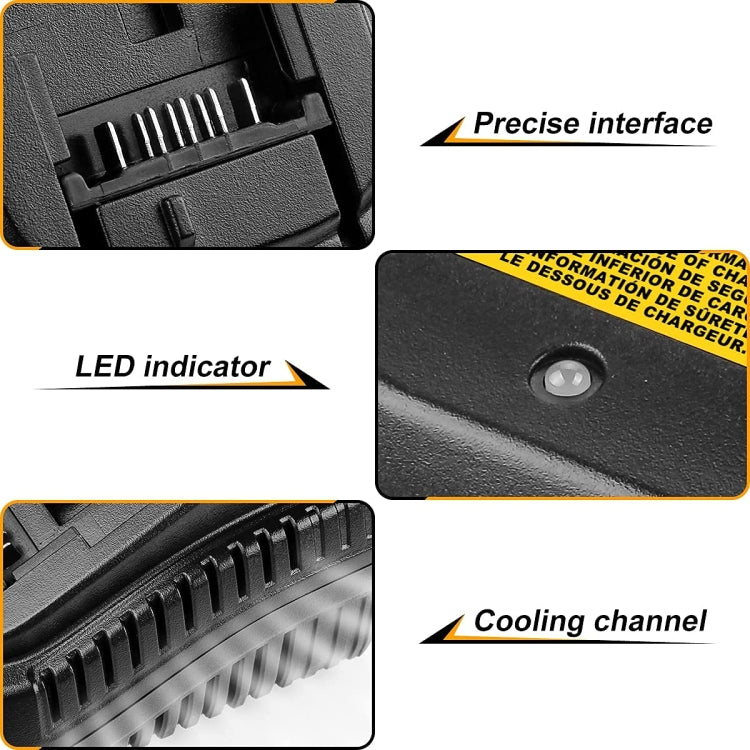 DCB118 For Dewalt 12V-20V Electric Tool Battery Charger, Plug: UK (Black) - Electric Saws & Accessories by PMC Jewellery | Online Shopping South Africa | PMC Jewellery