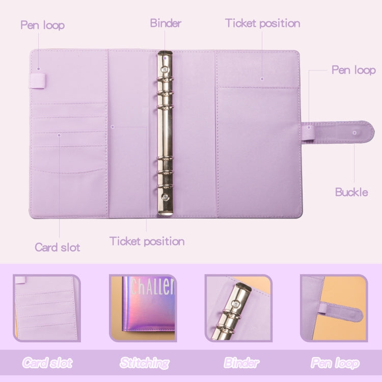 100 Day Savings Challenge A5 Loose Leaf Cash Budget Notebook(Rose Red) - Notebooks by PMC TechLife | Online Shopping South Africa | PMC TechLife