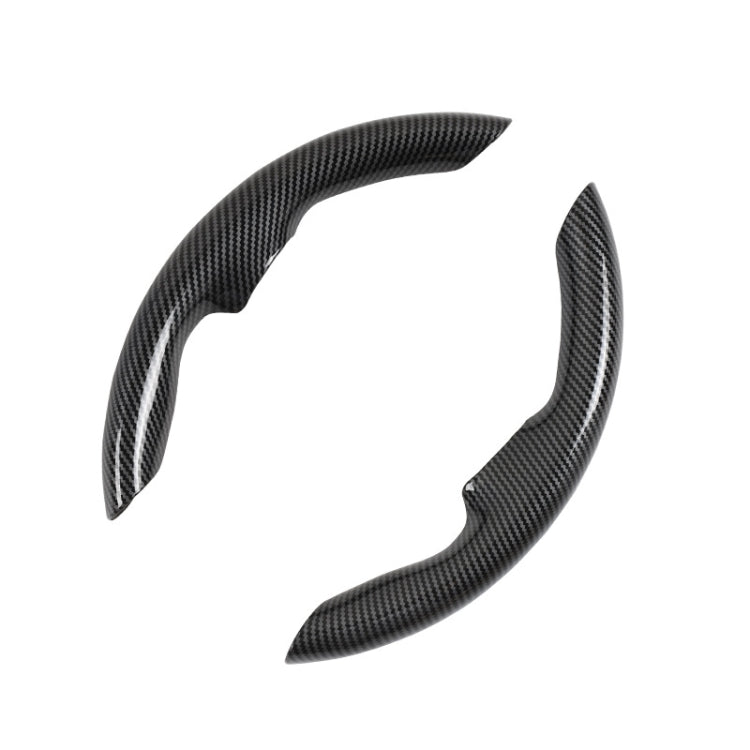 For Tesla Model3/Y 30cm Carbon Fiber Pattern Steering Wheel Handlebar Cover(Black) - Steering Wheel Accessories by PMC TechLife | Online Shopping South Africa | PMC TechLife | Buy Now Pay Later Mobicred