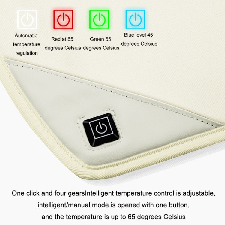 Car USB Heated Seat Cushion Winter Plush Child Seat Pad, Size: 90x32cm(Gray) - Seat Accessories by PMC TechLife | Online Shopping South Africa | PMC TechLife | Buy Now Pay Later Mobicred