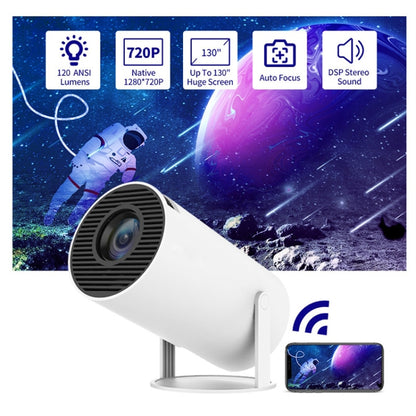 HY300 Smart Projector Android 11.0 System 120 Lumen Portable Projector EU Plug - Mini Projector by PMC Jewellery | Online Shopping South Africa | PMC Jewellery