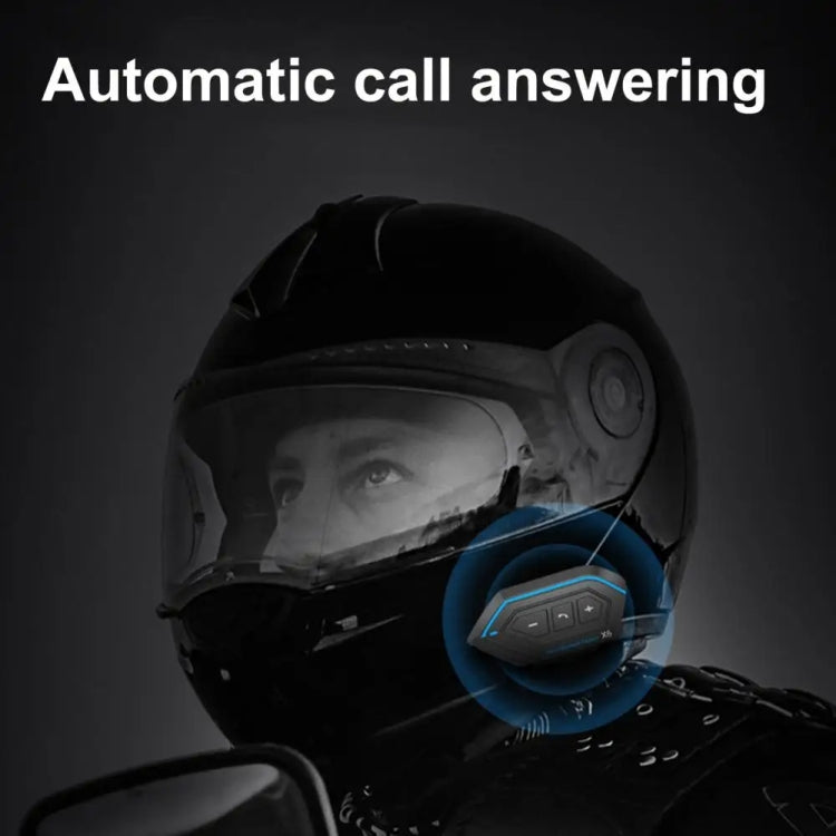 X6 Helmet Bluetooth Headset Wireless Waterproof Moto Handsfree Stereo Headphone(Soft Line Wheat) - Motorcycle Walkie Talkie by PMC Jewellery | Online Shopping South Africa | PMC Jewellery | Buy Now Pay Later Mobicred