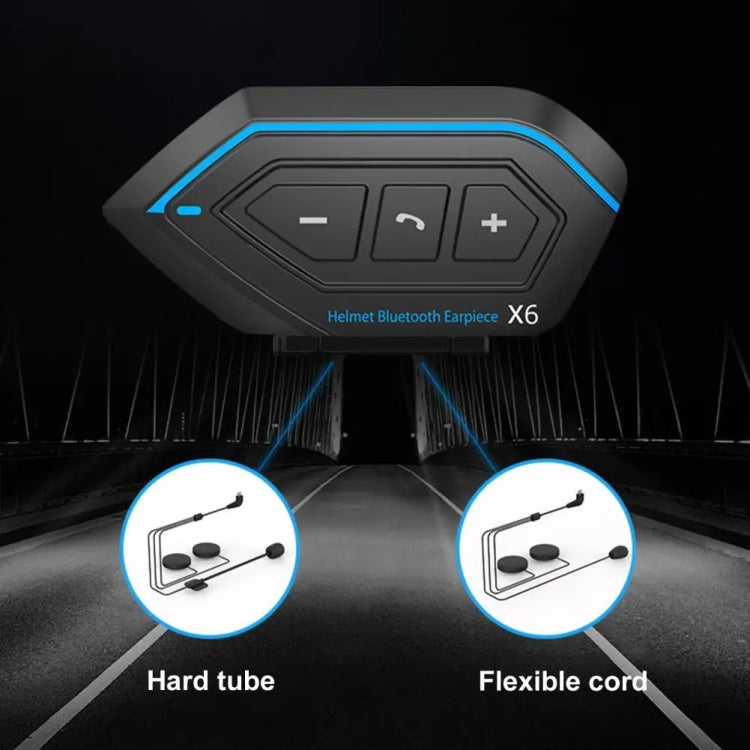 X6 Helmet Bluetooth Headset Wireless Waterproof Moto Handsfree Stereo Headphone(Soft Line Wheat) - Motorcycle Walkie Talkie by PMC TechLife | Online Shopping South Africa | PMC TechLife | Buy Now Pay Later Mobicred