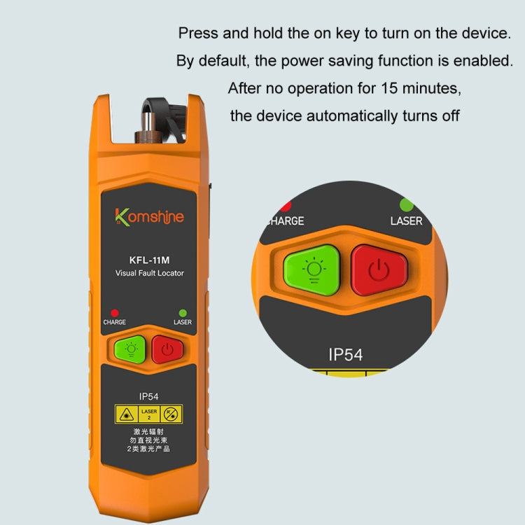 Komshine Mini Red Light Fiber Optic Test Pen, Model: KFL-11M-10 - Fiber Optic Test Pen by Komshine | Online Shopping South Africa | PMC Jewellery | Buy Now Pay Later Mobicred