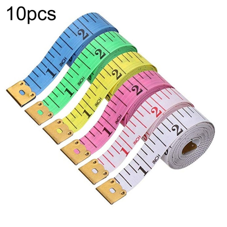 10pcs 1.5m Soft Ruler Cute Tailor Leather Ruler Centimeter Inch 2 In 1(Color Random Delivery) - DIY Apparel Sewing by PMC Jewellery | Online Shopping South Africa | PMC Jewellery