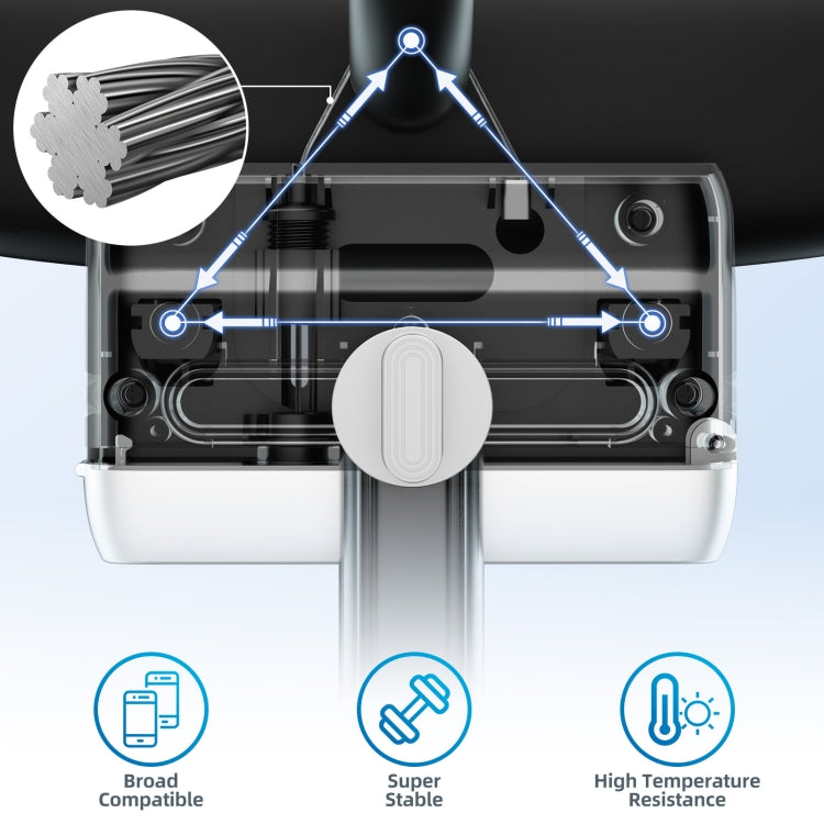 Car Rearview Mirror Phone Holder 360 Degree Rotation Smartphones Stand(Black) - Car Holders by PMC TechLife | Online Shopping South Africa | PMC TechLife | Buy Now Pay Later Mobicred