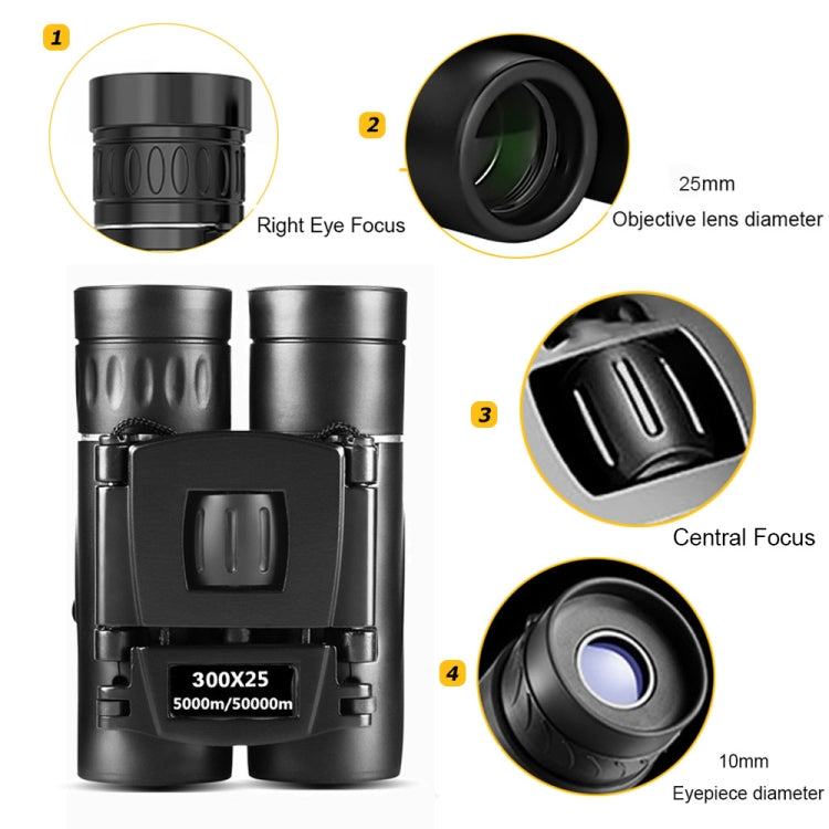200 x 25 With Phone Clip HD Powerful Folding Binoculars for Hunting Outdoor Camping - free shipping - PMC TechLife - Order now!