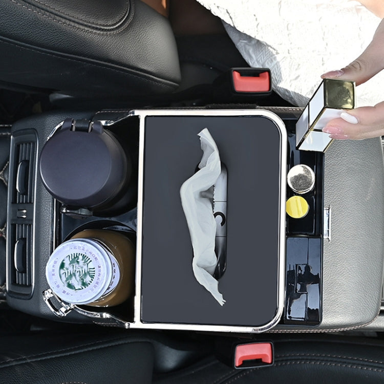 Car Tissue Box Multifunction Cup Holder Armrest Box Storage Box(Beige) - Stowing Tidying by PMC TechLife | Online Shopping South Africa | PMC TechLife | Buy Now Pay Later Mobicred