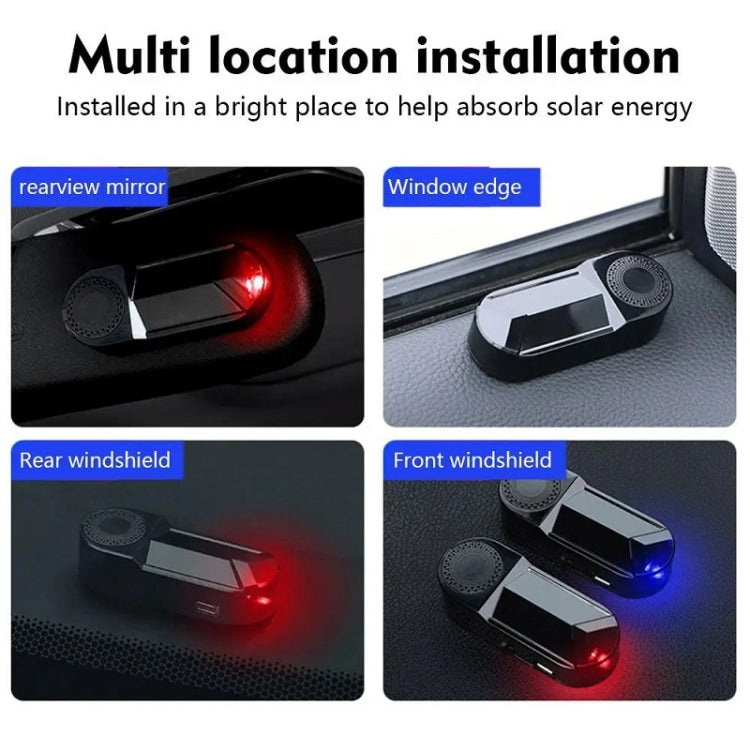 Car Solar Anti-Theft Alarm LED Warning Light With Aromatherapy(Blue Light) - Warning Lights by PMC TechLife | Online Shopping South Africa | PMC TechLife | Buy Now Pay Later Mobicred