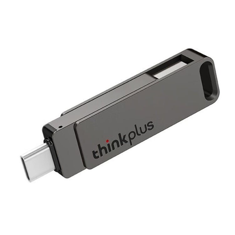 Lenovo Thinkplus MU110 USB3.2+Type-C Dual Interface Rotation Flash Drive, Size: 128GB(Grey) - USB Flash Drives by Lenovo | Online Shopping South Africa | PMC Jewellery | Buy Now Pay Later Mobicred