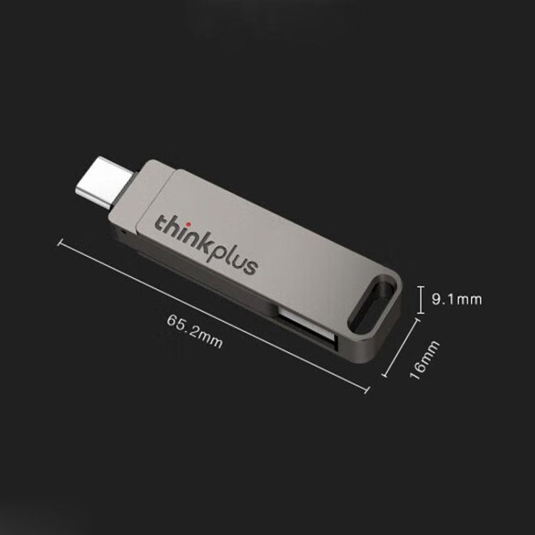 Lenovo Thinkplus MU110 USB3.2+Type-C Dual Interface Rotation Flash Drive, Size: 512GB(Grey) - USB Flash Drives by Lenovo | Online Shopping South Africa | PMC Jewellery | Buy Now Pay Later Mobicred