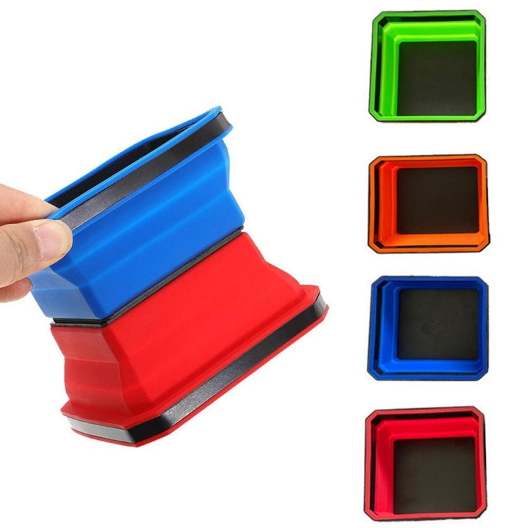 Square Silicone Foldable Magnetic Parts Tray For Small Parts And Tools(Orange) - Storage Bags & Boxes by PMC TechLife | Online Shopping South Africa | PMC TechLife | Buy Now Pay Later Mobicred