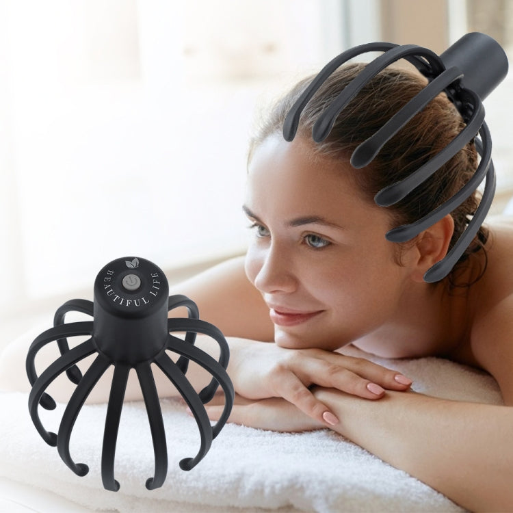 Electrical Scalp Massager Multi-Claw Vibrating Stress Relief Stimulating Hair Scratcher(Black) - free shipping - PMC TechLife - Order now!