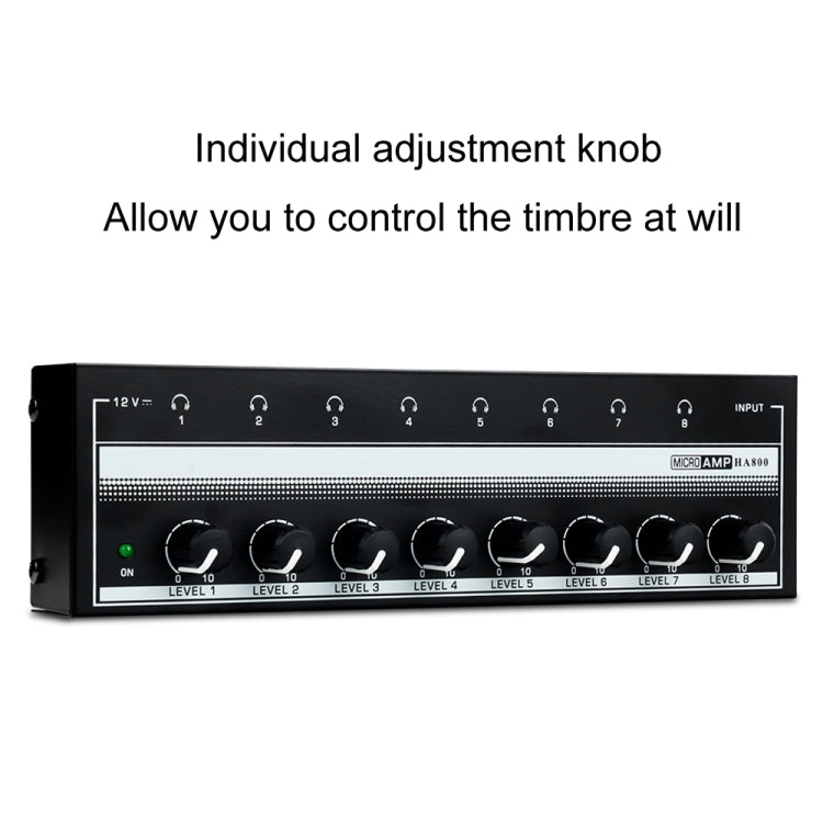 8-Channel Monitoring Multi-Channel Headphone Amplifier For Recording Studio, US Plug - free shipping - PMC TechLife - Order now!