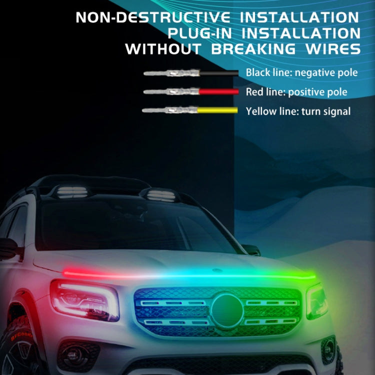 Car LED Streamer Phantom Running Lights Voice-Controlled Rhythmic Atmosphere Light With Turn Signals, Length: G15 1.5m APP - Running Lights by PMC Jewellery | Online Shopping South Africa | PMC Jewellery | Buy Now Pay Later Mobicred