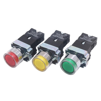 CHINT NP2-BW3461/220V 1 NO Pushbutton Switches With LED Light Silver Alloy Contact Push Button - Car Switches by CHINT | Online Shopping South Africa | PMC Jewellery | Buy Now Pay Later Mobicred