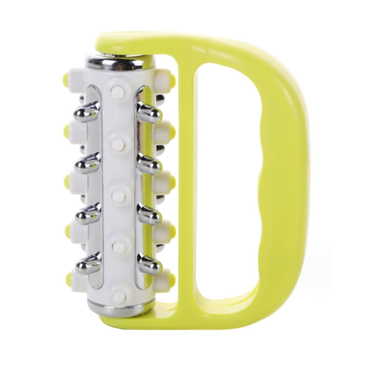 Handheld Curved Five-row Iron Column Roller Soothing Massager(Yellow) - free shipping - PMC TechLife - Order now!