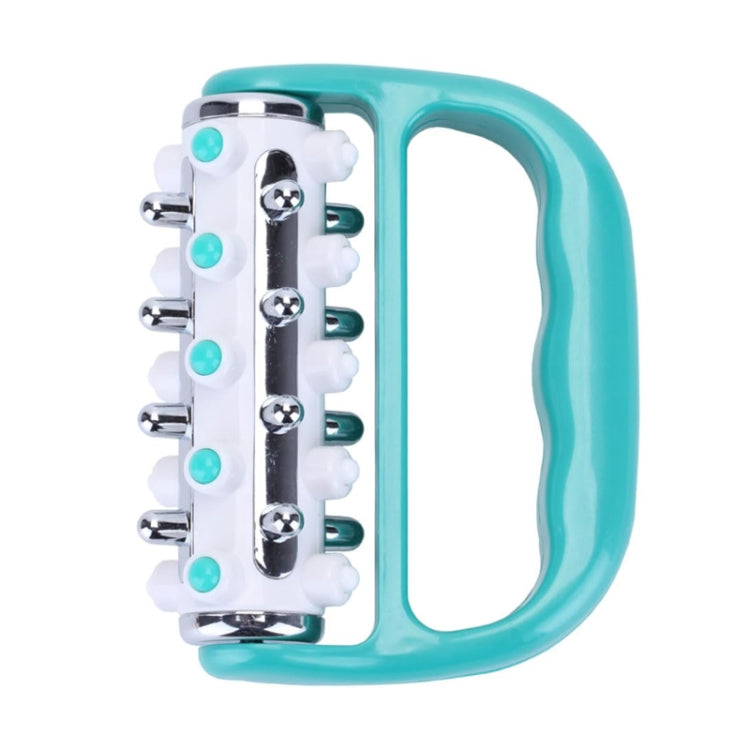 Handheld Curved Five-row Iron Column Roller Soothing Massager(Green) - free shipping - PMC TechLife - Order now!