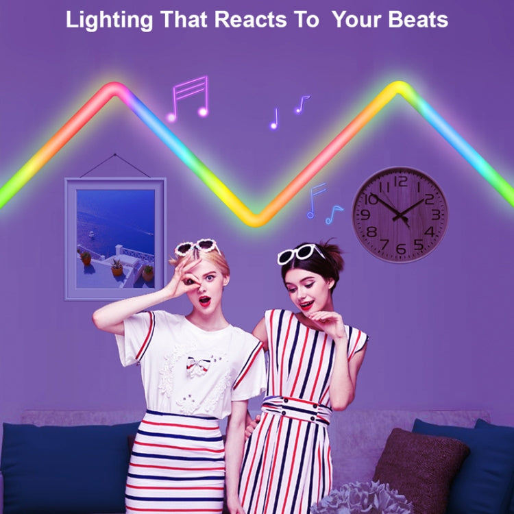 4pcs+3 Corners WiFi 12V RGBIC Splicing Wall Light Intelligent Remote Control Indoor Decorative Ambient Lights(EU Plug) - Novelty Lighting by PMC TechLife | Online Shopping South Africa | PMC TechLife | Buy Now Pay Later Mobicred