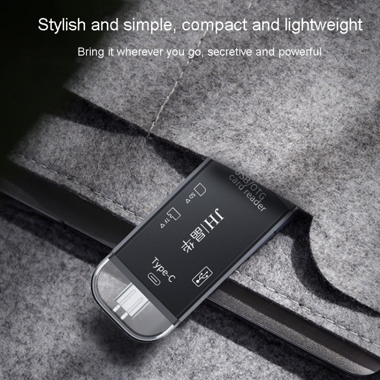 JINGHUA USB2.0 Multi-Function Card Reader SD/TF Dual Card Slot Cell Phone Computer Card Reader(Black) - free shipping - PMC TechLife - Order now!